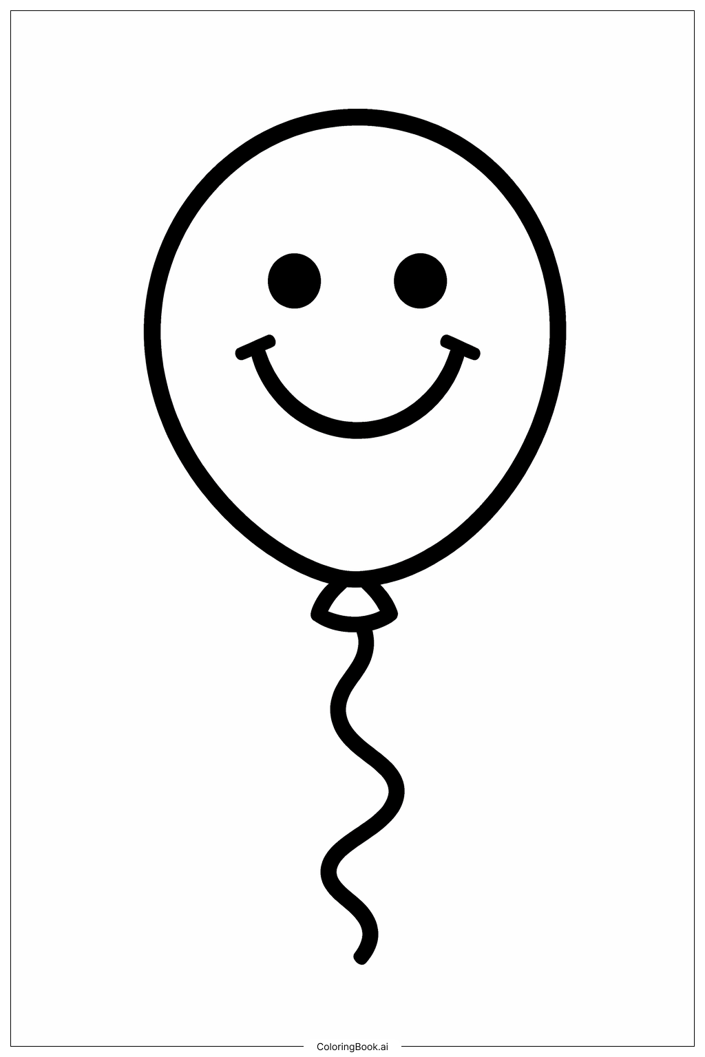  풍선 웃는 얼굴 색칠공부 페이지 
