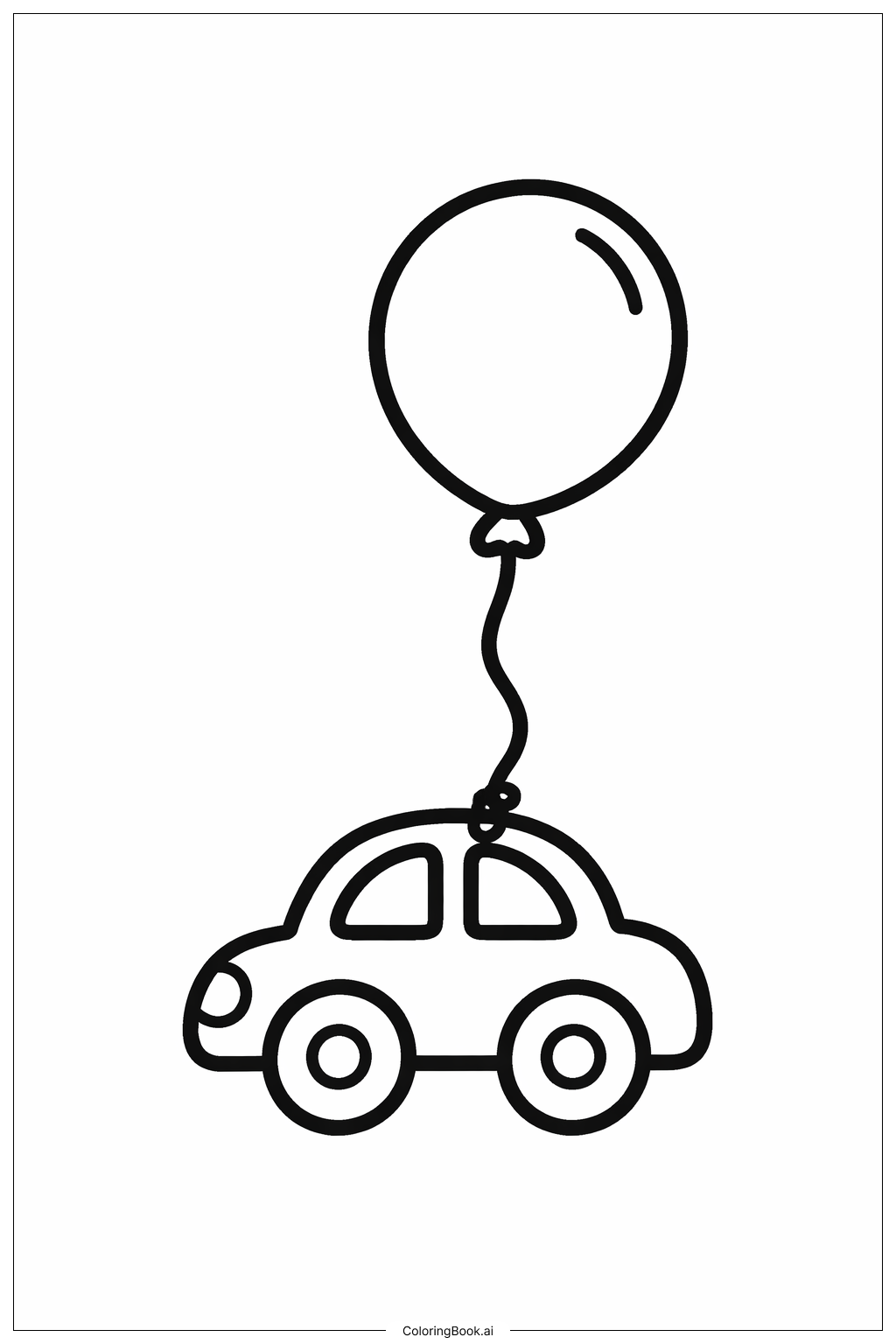  バルーンの塗り絵ページ 