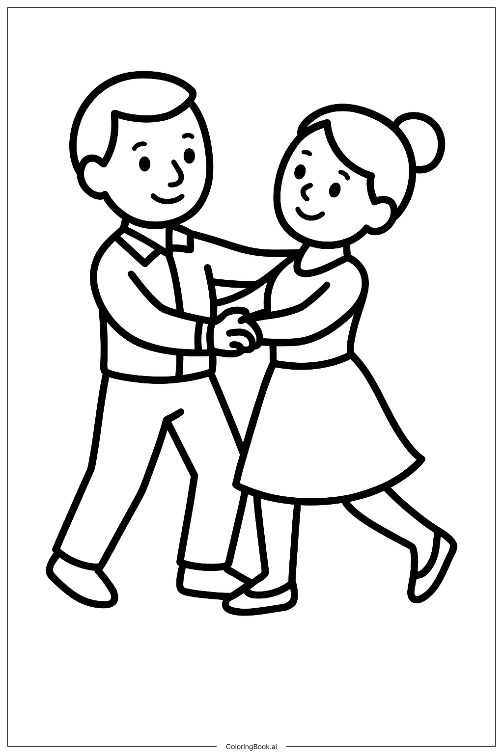  Ballroom Dance Coloring Page 