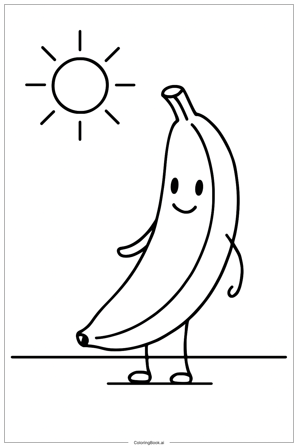  Trang tô màu Chuối Dưới Nắng 