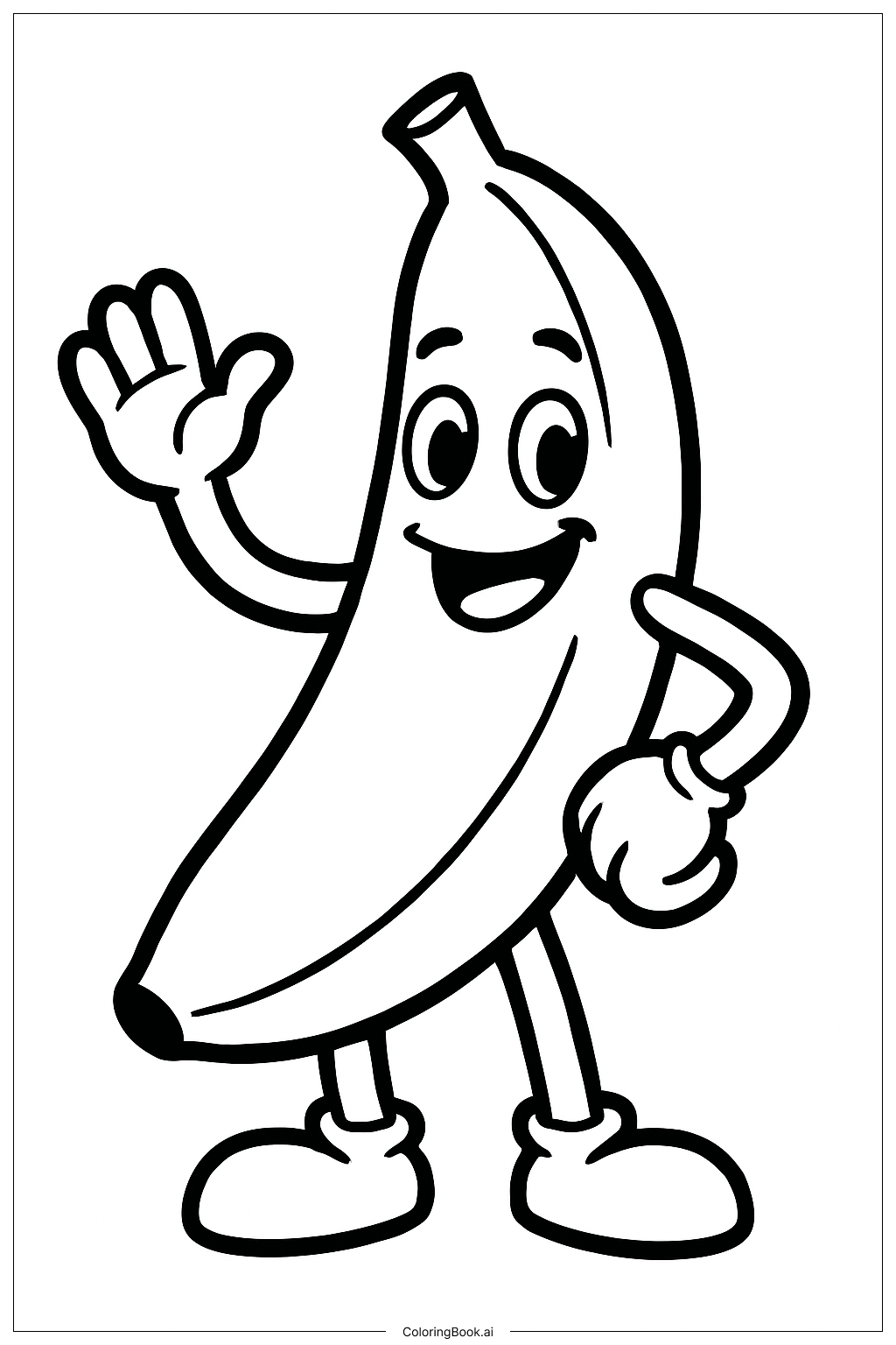 Banana Coloring Page