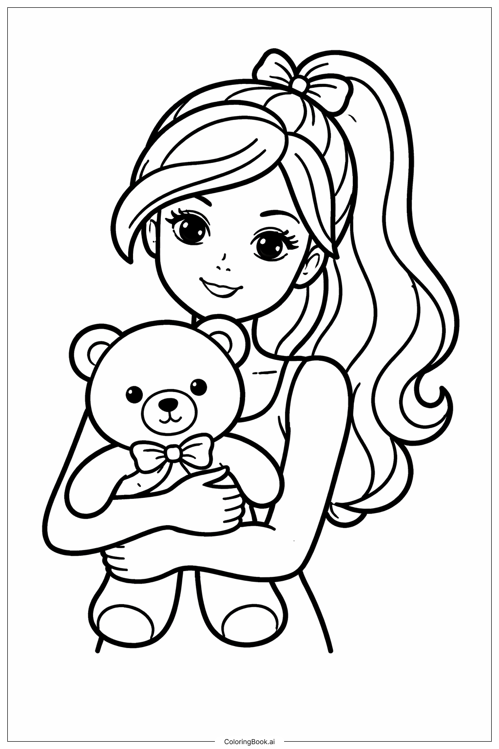 Boneca Barbie com Urso de Pelúcia