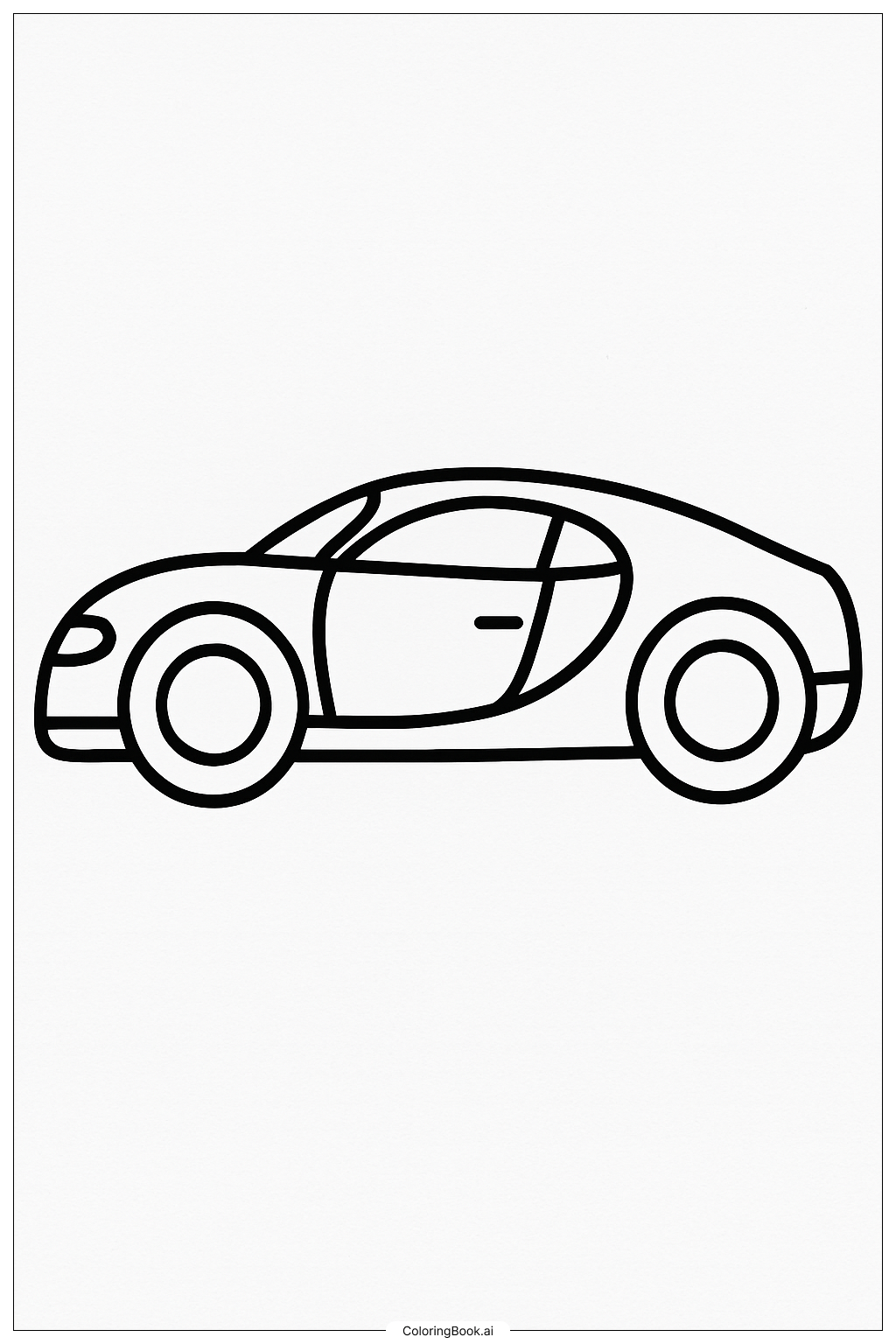 Bugatti Car Side View Coloring Page 