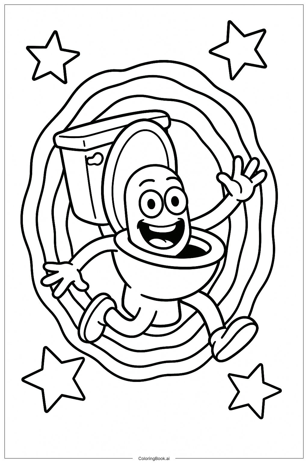  Page de coloriage Portail du Multivers Skibidi Toilette 