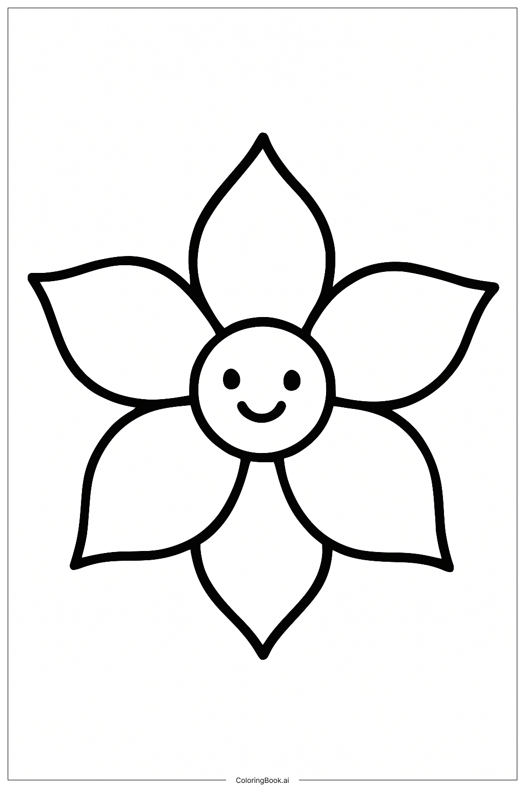 A Friendly Poinsettia Portrait Coloring Page