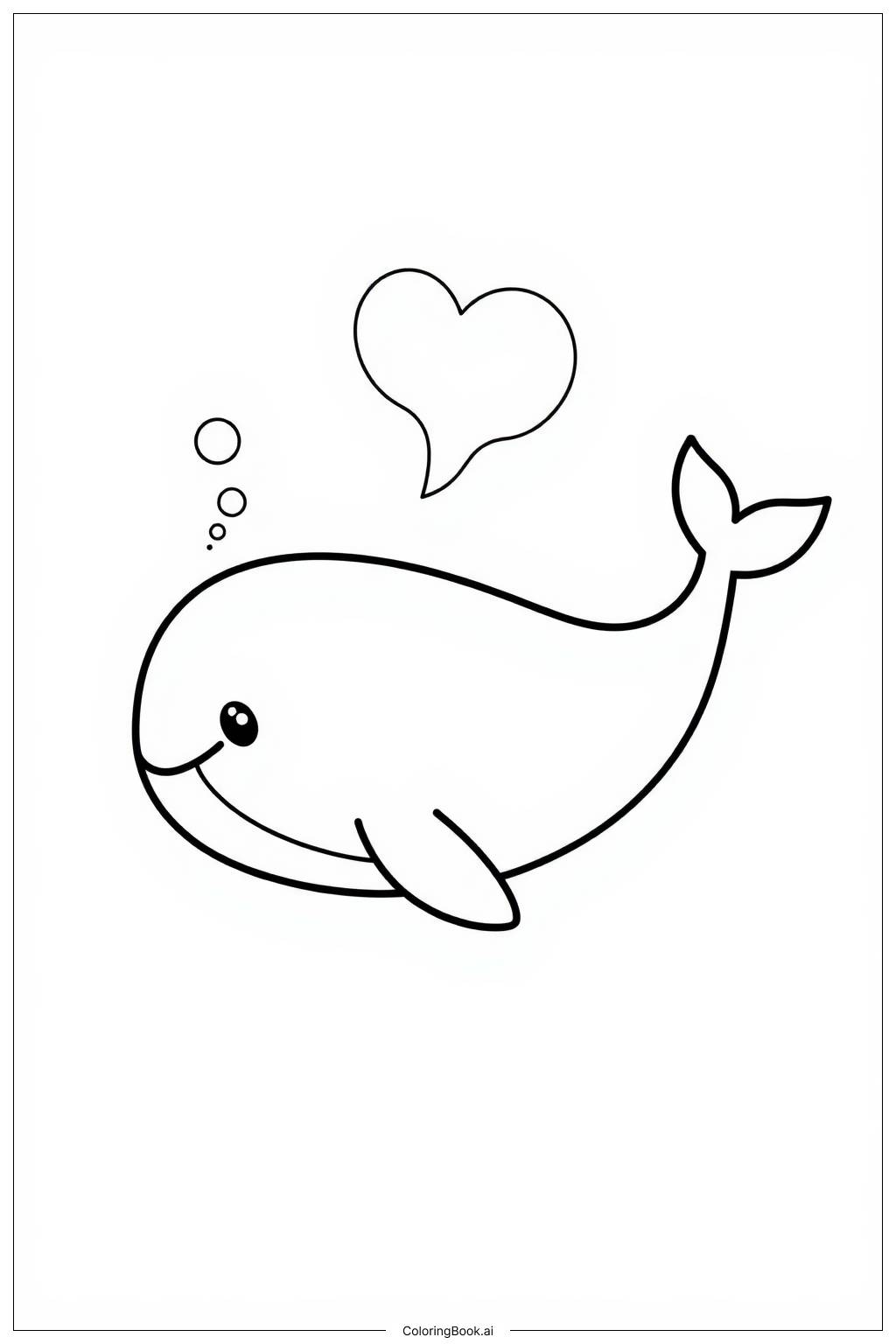  Page de coloriage Baleine Éjectant de l'Eau 