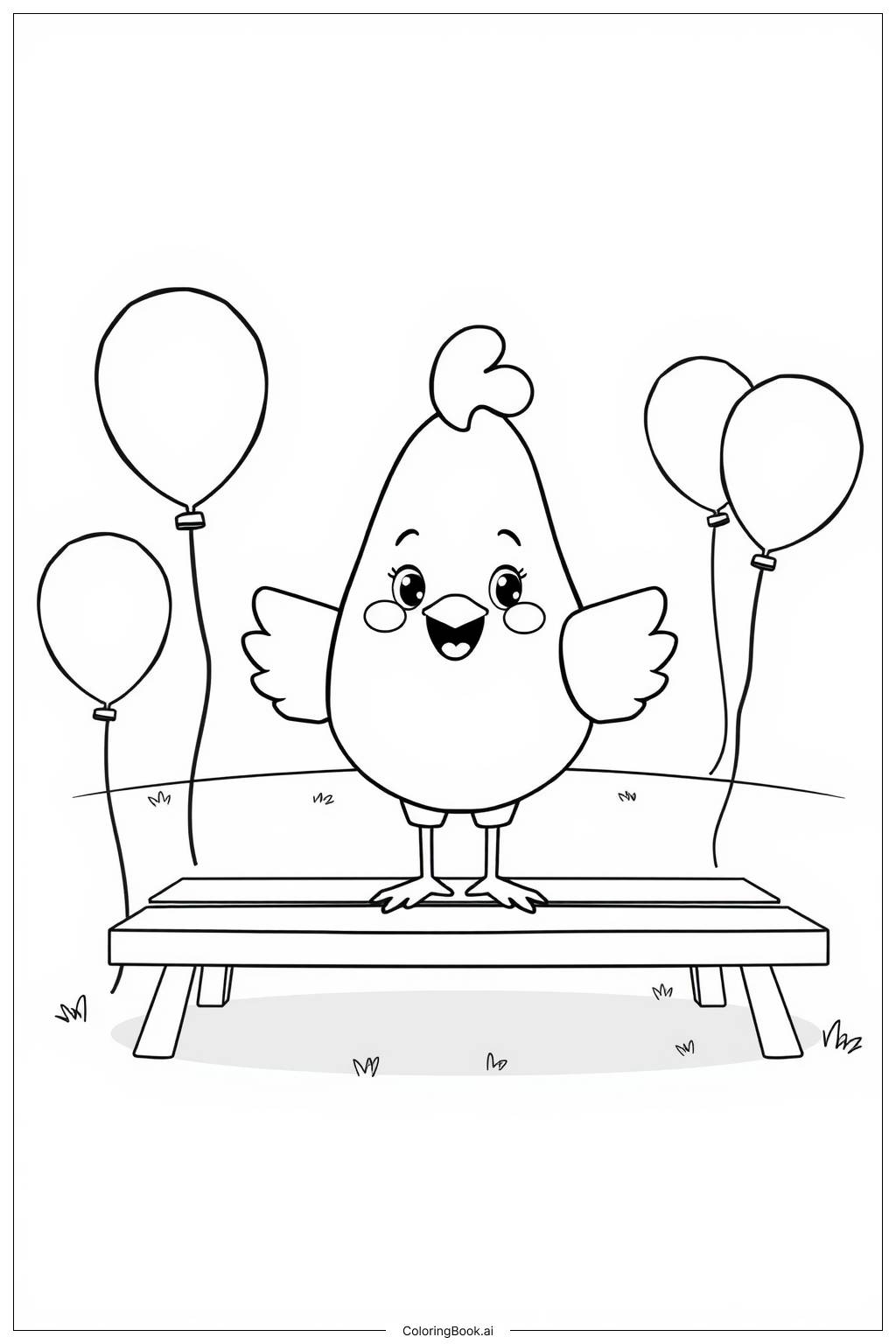  Fried Chicken Festival Coloring Page 