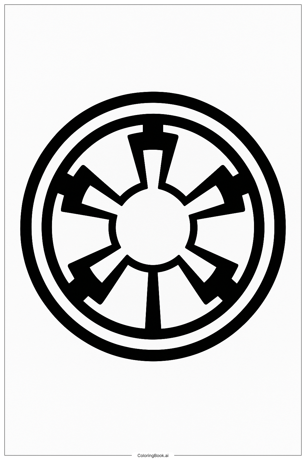  Page de coloriage Logo de l'Empire Galactique Star Wars 