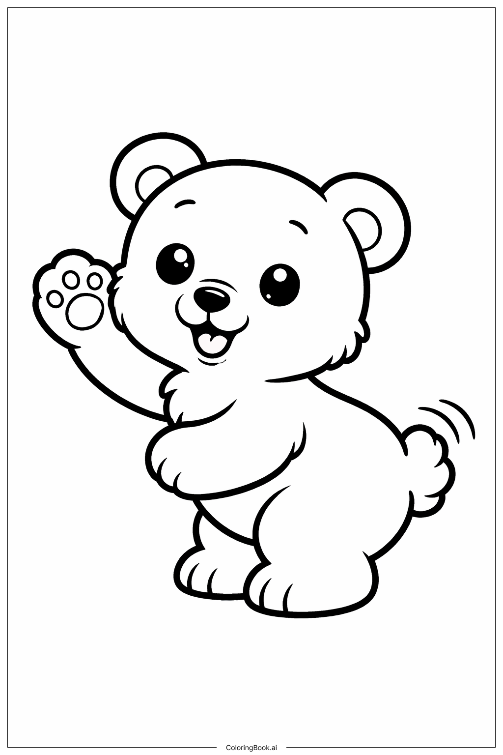  Page de coloriage Queue de Petit Ours 