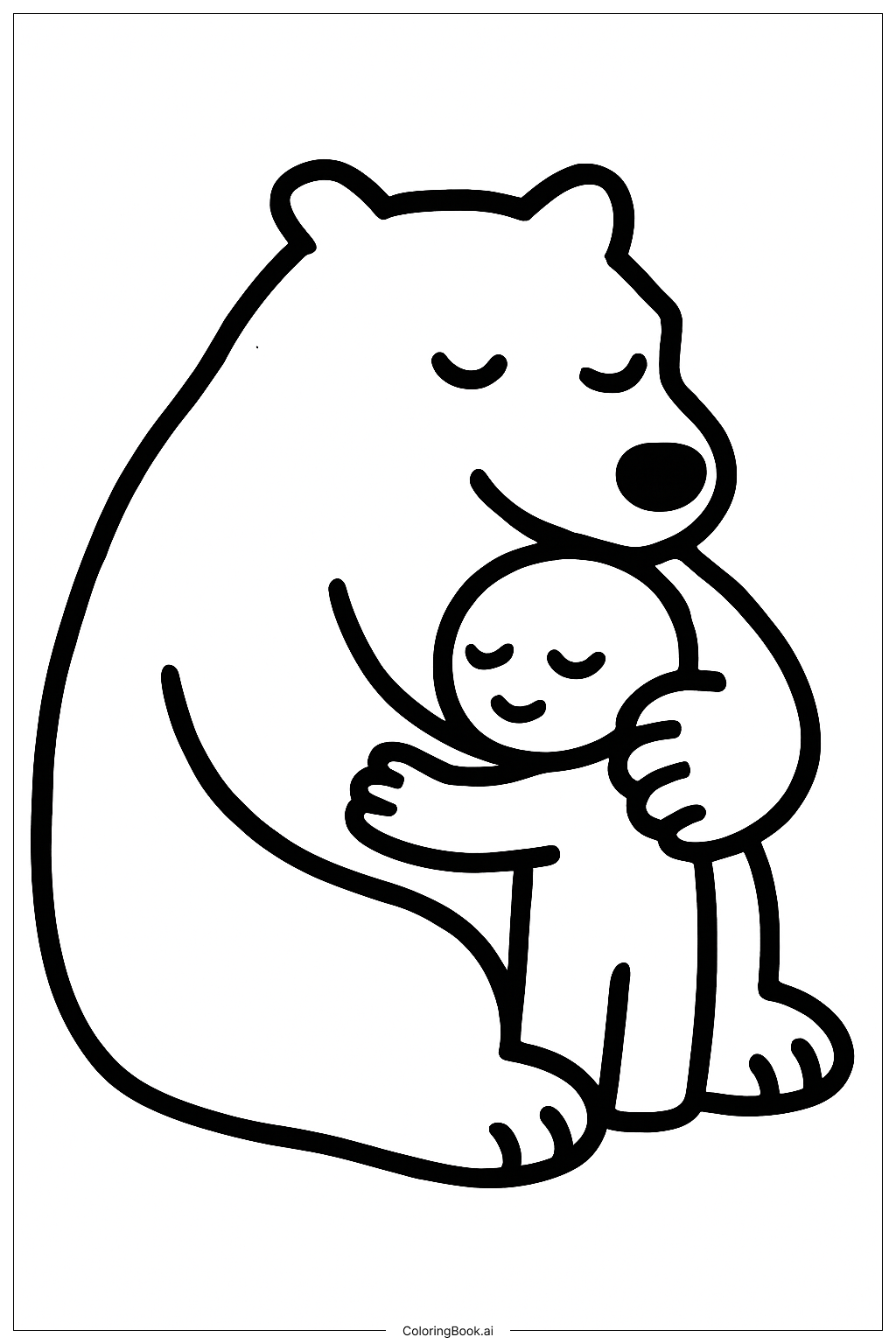  Page de coloriage Câlin de la Bête de La Belle et la Bête 