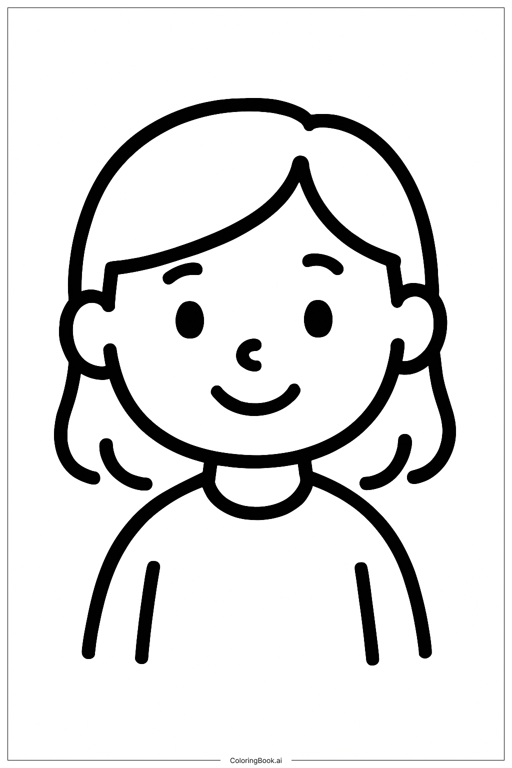  Page de coloriage Portrait de Belle de La Belle et la Bête 