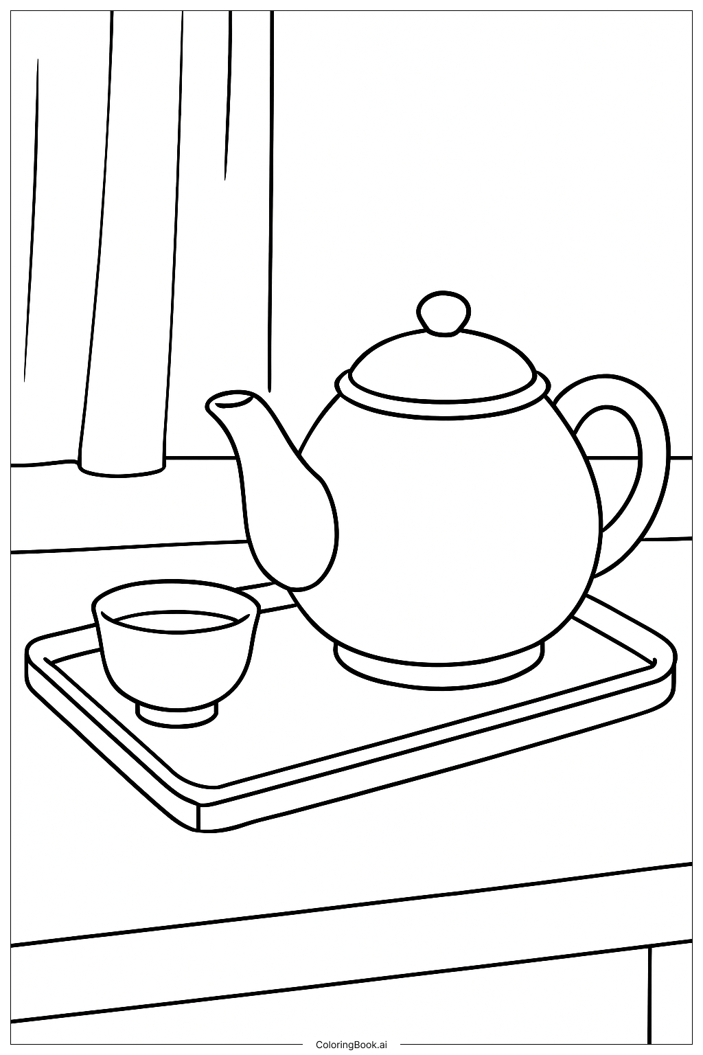  Page de coloriage La Belle et la Bête Madame Samovar et Zip 