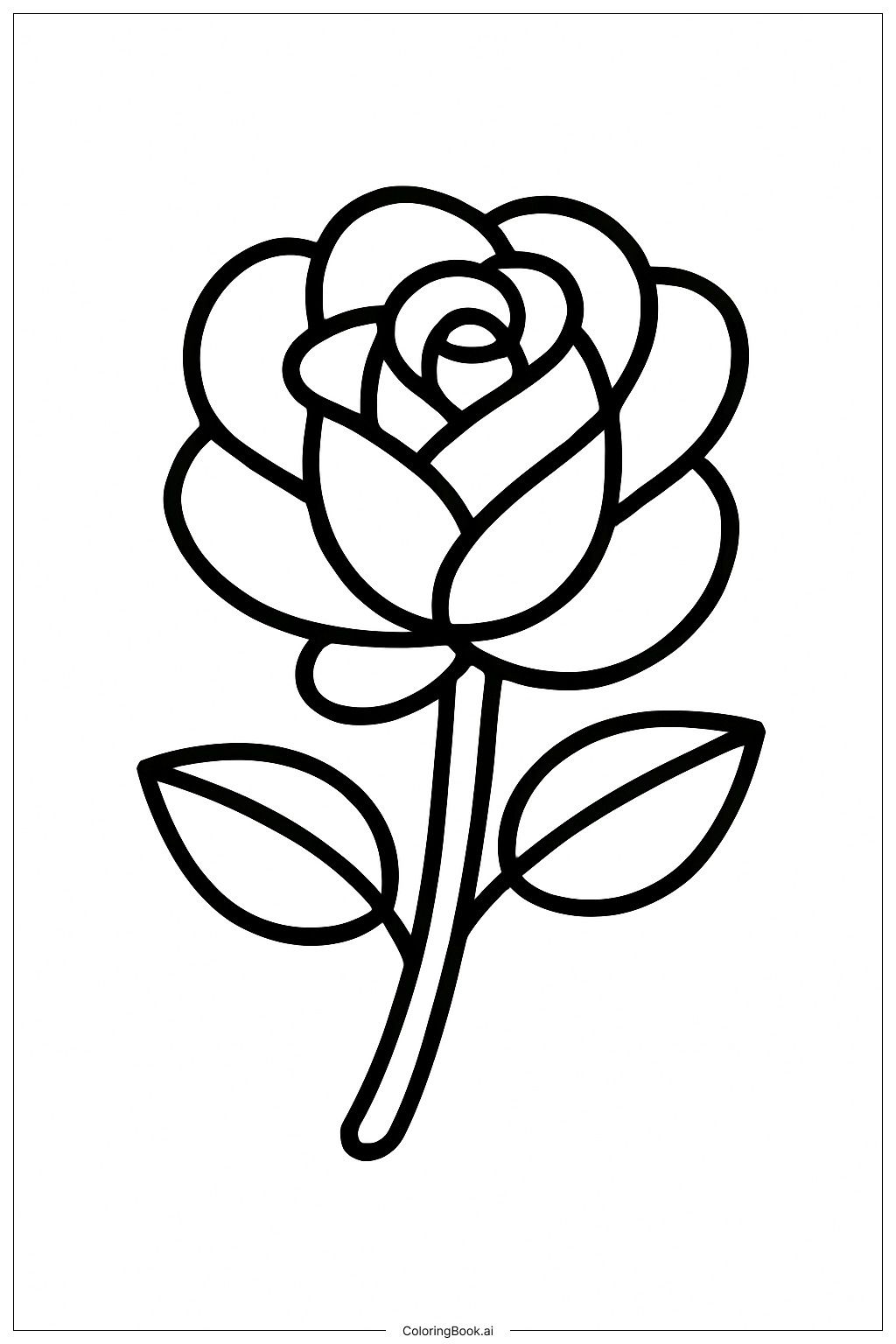  Page de coloriage Rose de La Belle et la Bête 