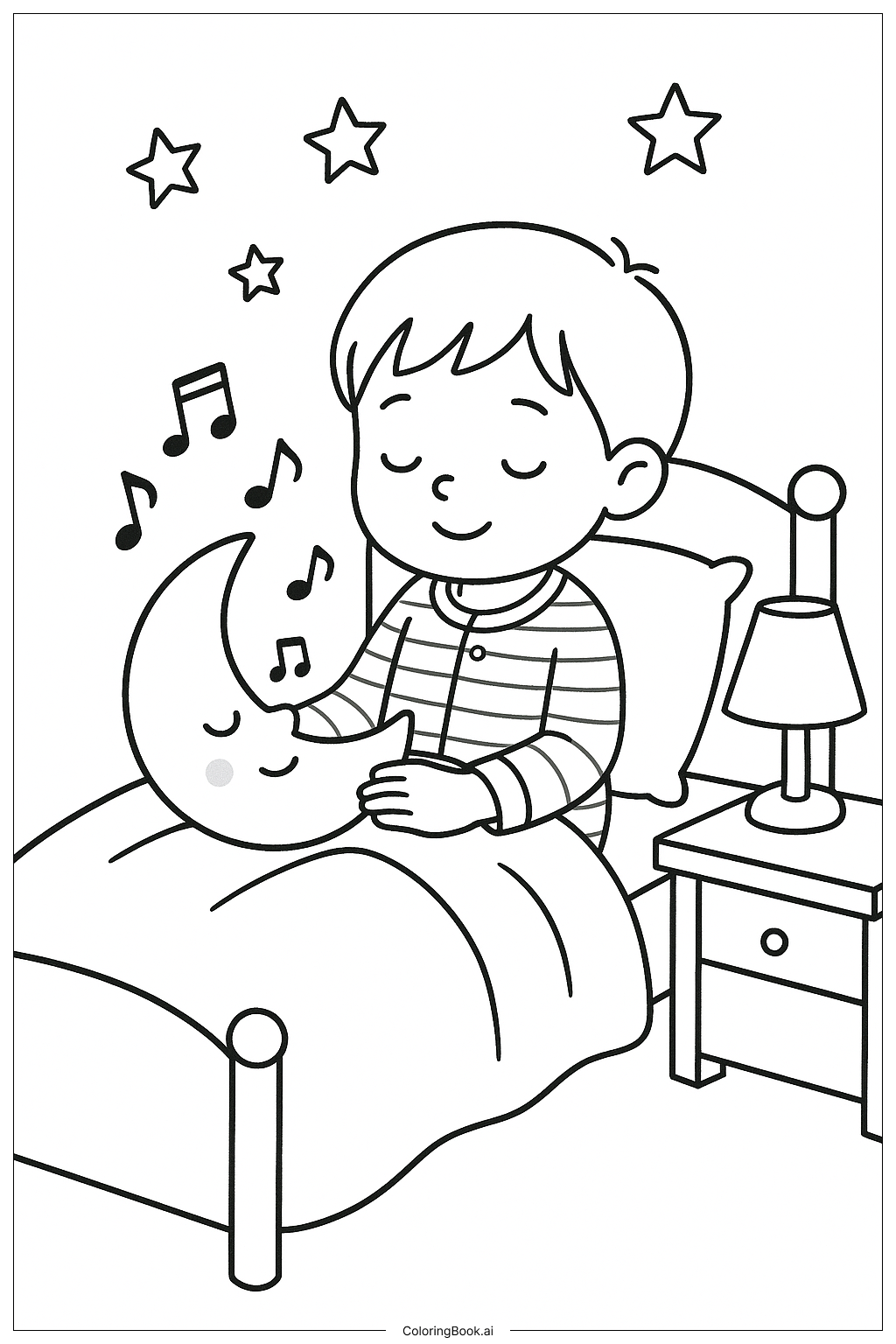  Página para colorear de Canción de Cuna para la Hora de Dormir 