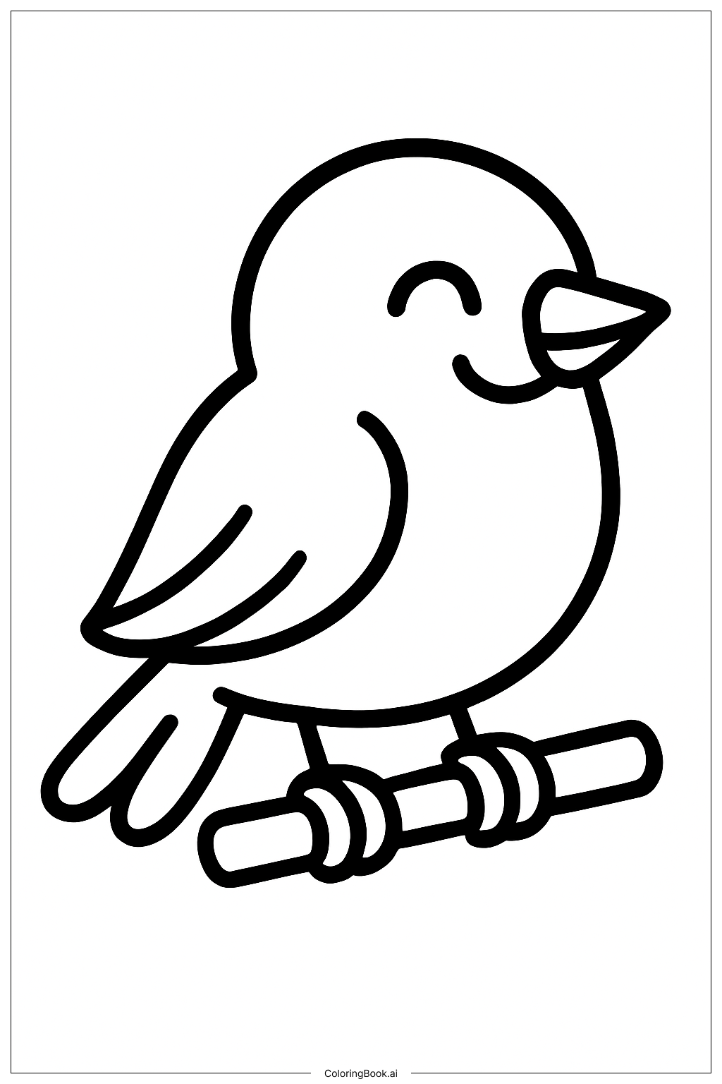 Page de coloriage Oiseau Meilleur Ami