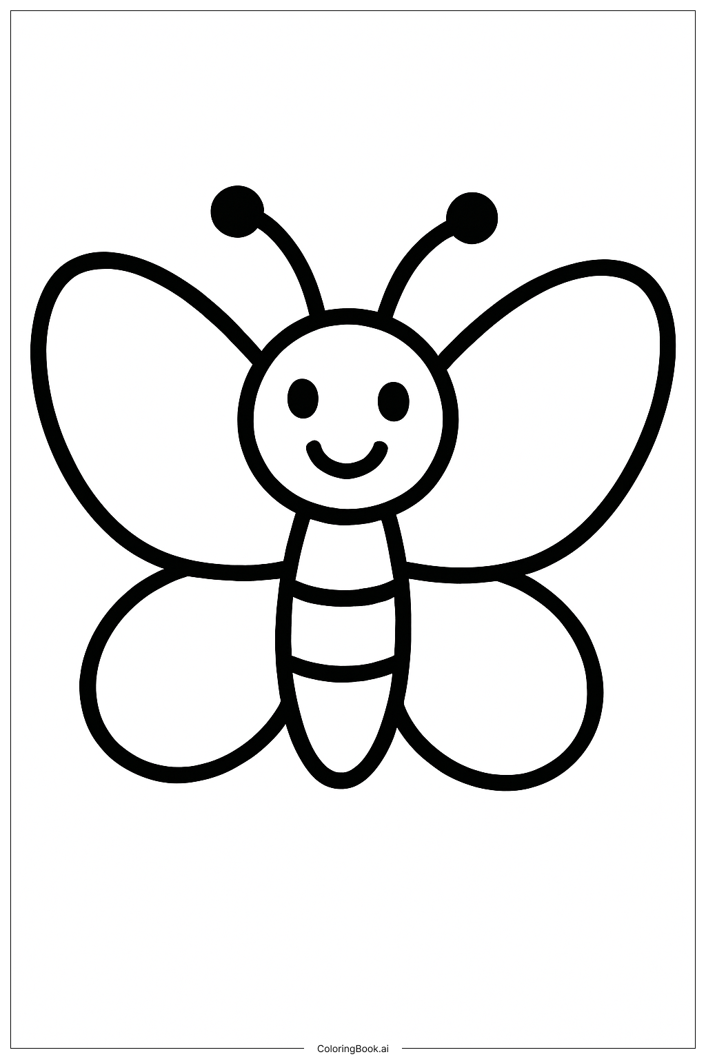  Page de coloriage Meilleur Ami Papillon 