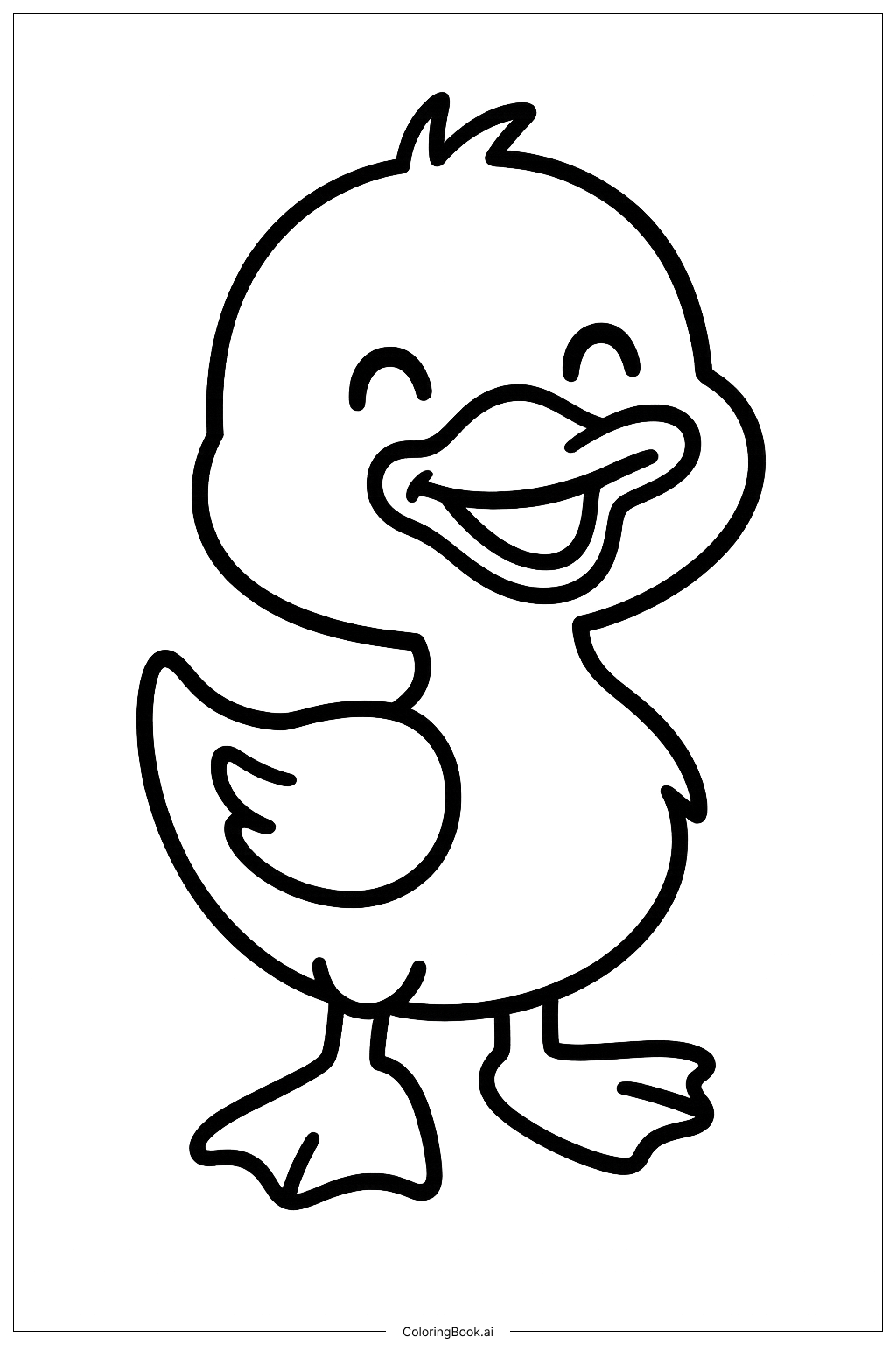 Page de coloriage Caneton Meilleur Ami