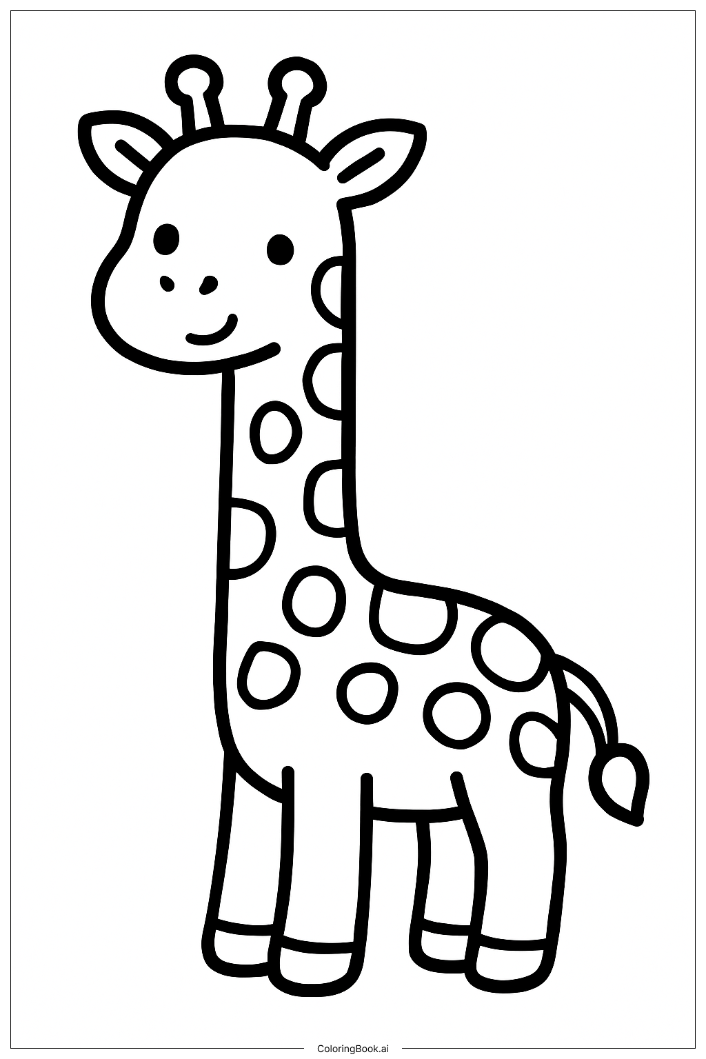 Bester Freund Giraffe Ausmalseite