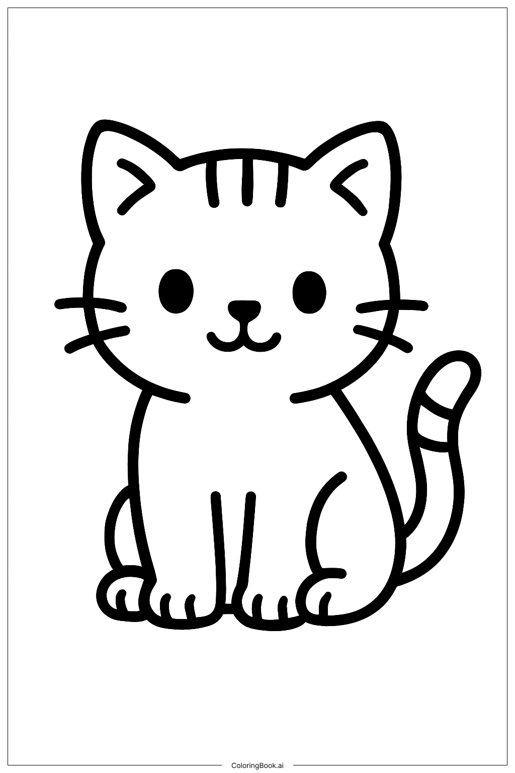 Page de coloriage Chaton Meilleur Ami