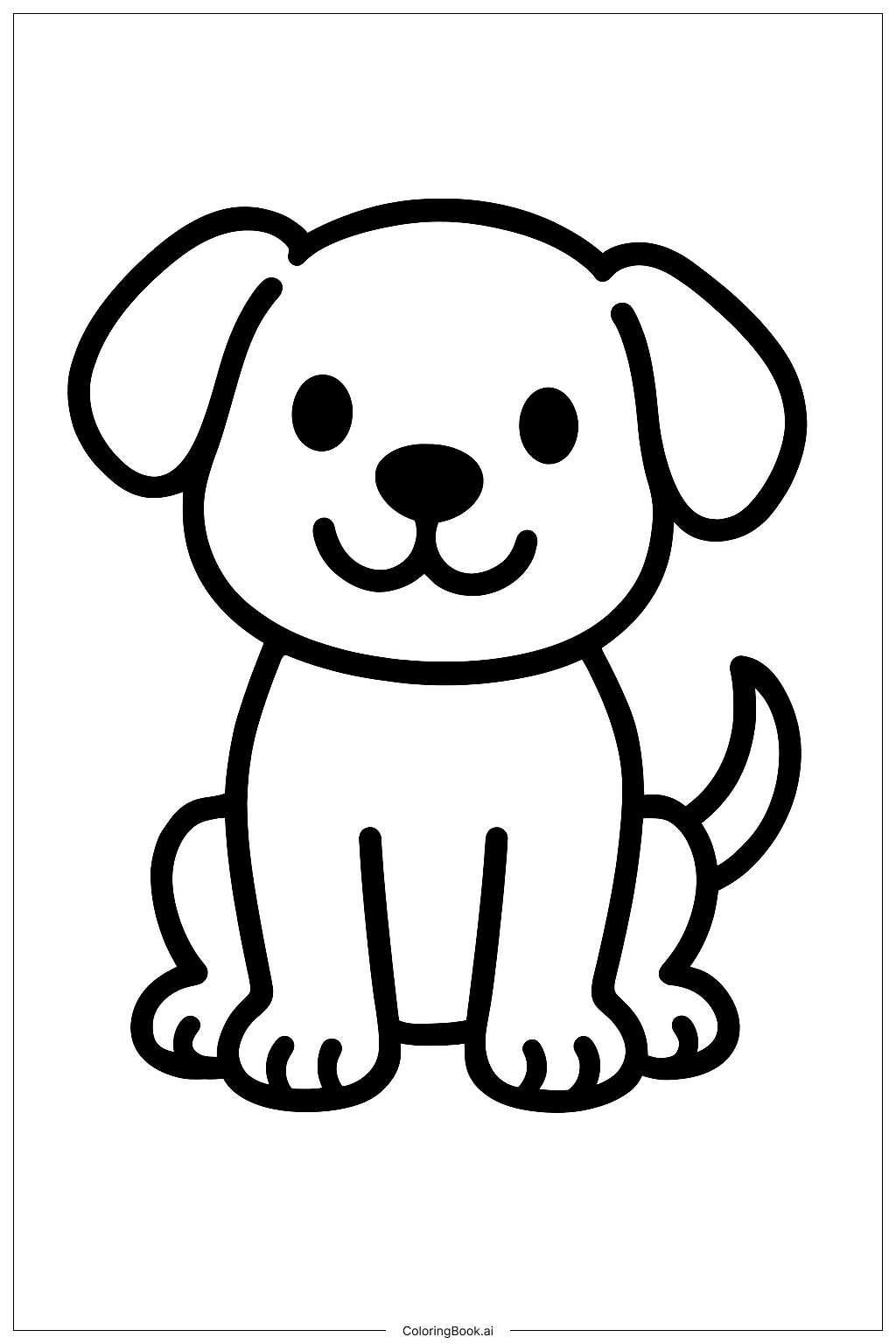 Page de coloriage Meilleur Ami Chiot