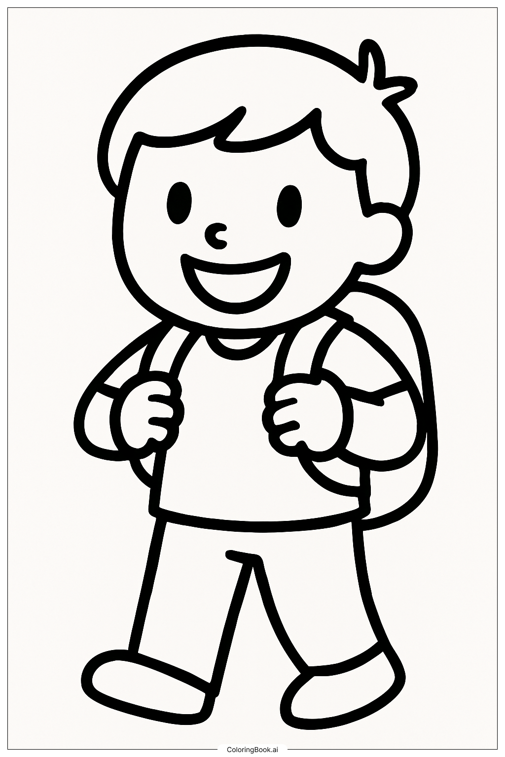 Page De Coloriage Un l ve Heureux De La Rentr e Scolaire PDF PNG Page De Coloriage Un l ve Heureux De La Rentr e Scolaire PDF PNG