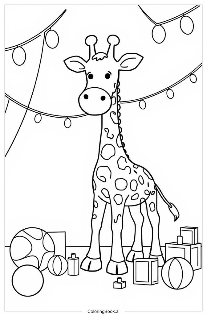  Page de coloriage La fête des jouets de Geoffrey2 