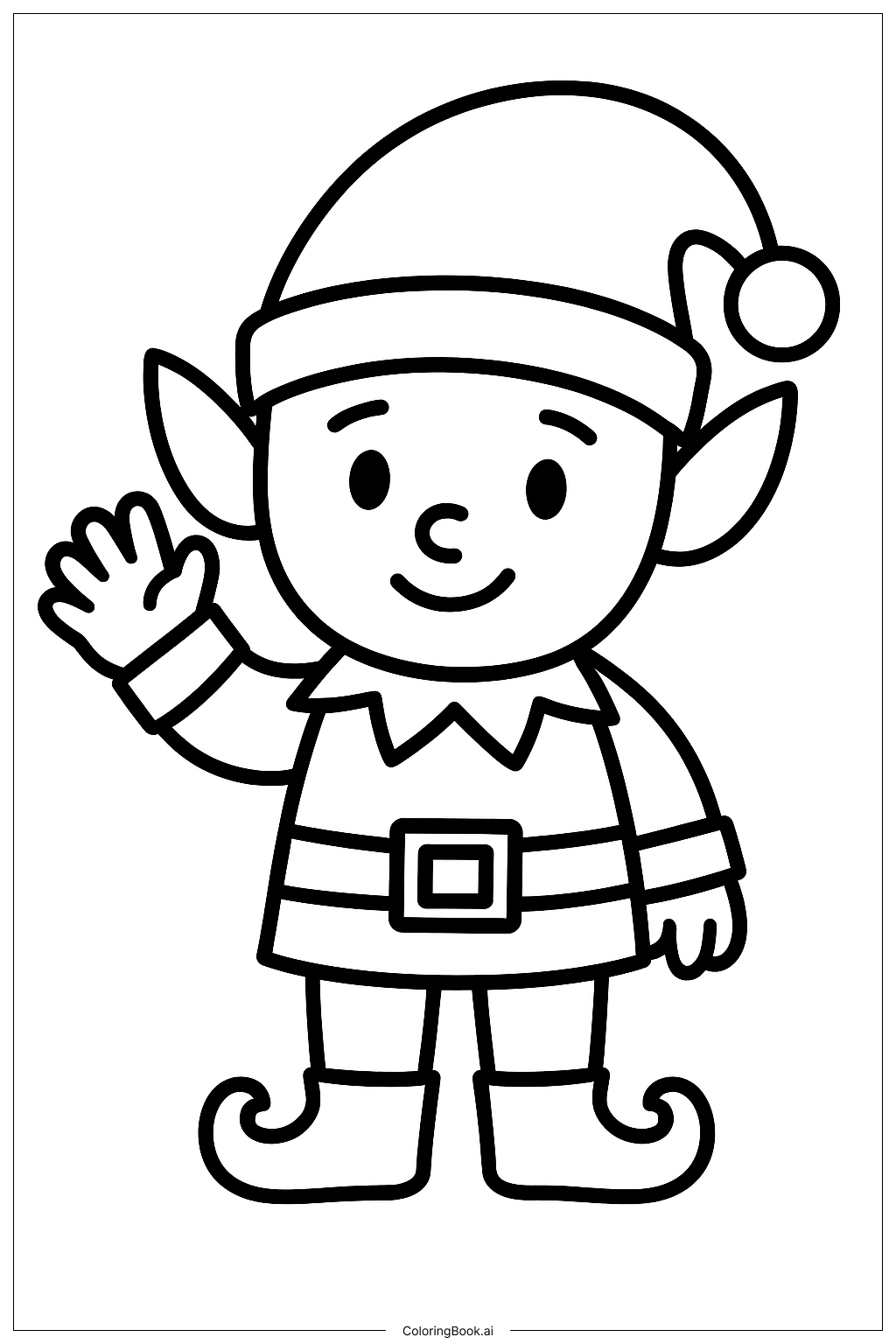 Um Elfo Simples Acenando