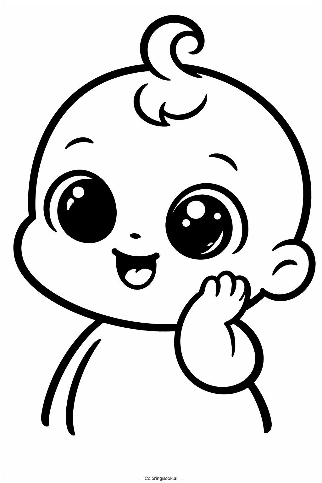  Page de coloriage Grand Bébé Yeux 