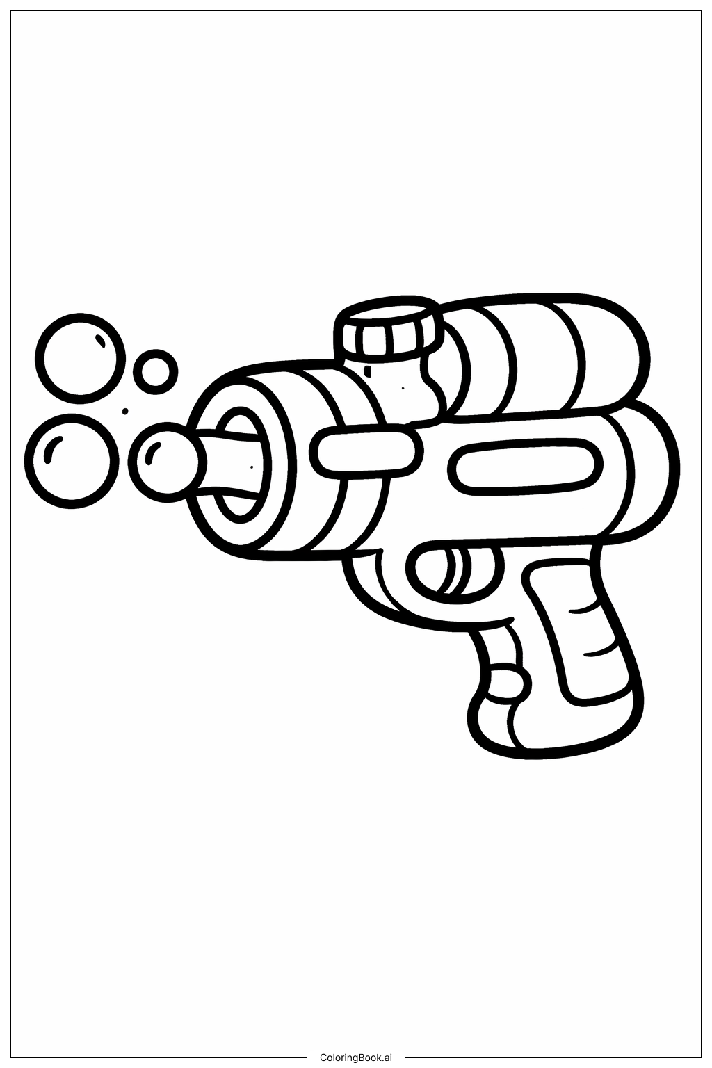  Page de coloriage Grand Pistolet à Bulles 