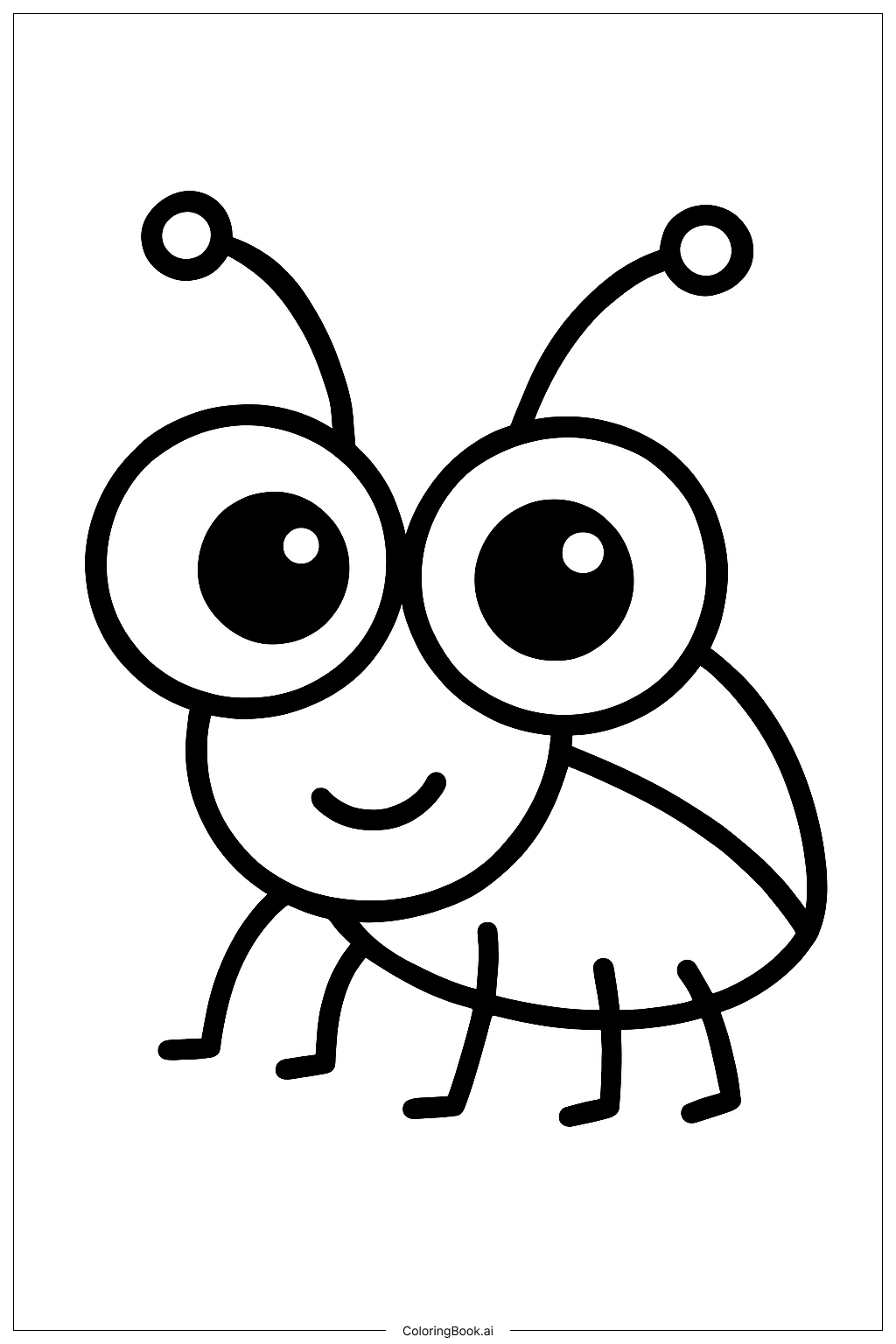  Big Eyed Bug Coloring Page 