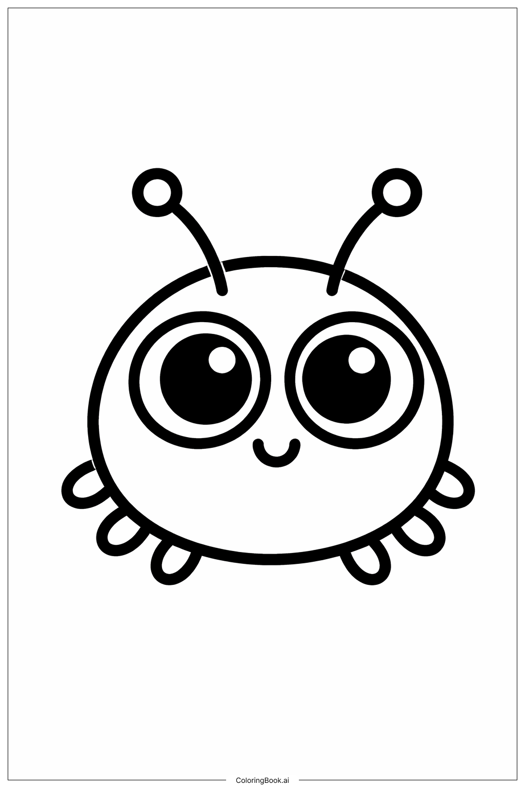  Page de coloriage Insecte aux Grands Yeux 