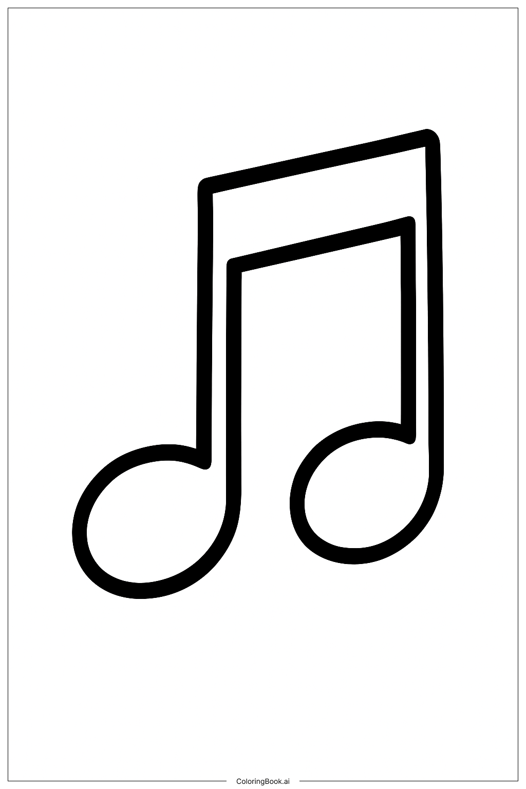  Página para colorear de Gran Nota Musical 