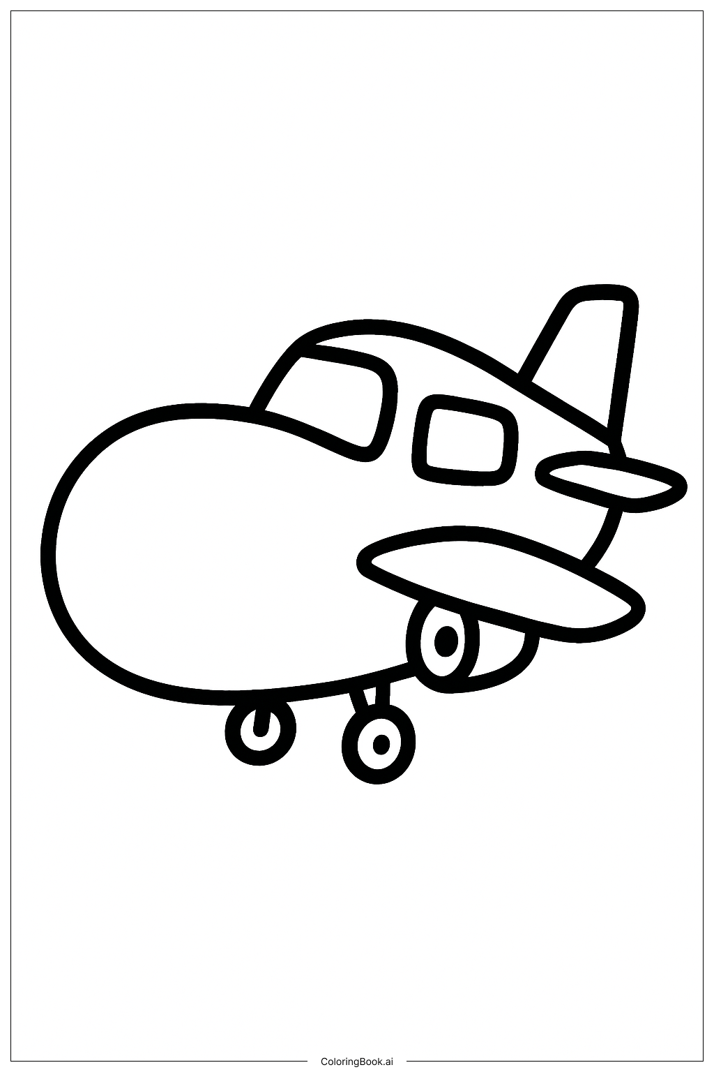  Trang tô màu Máy bay mũi to 