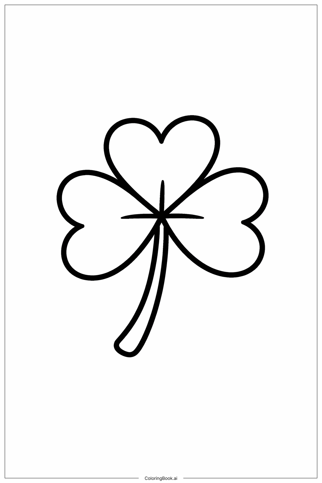  Trang tô màu Cỏ Ba Lá Đơn Giản Lớn 