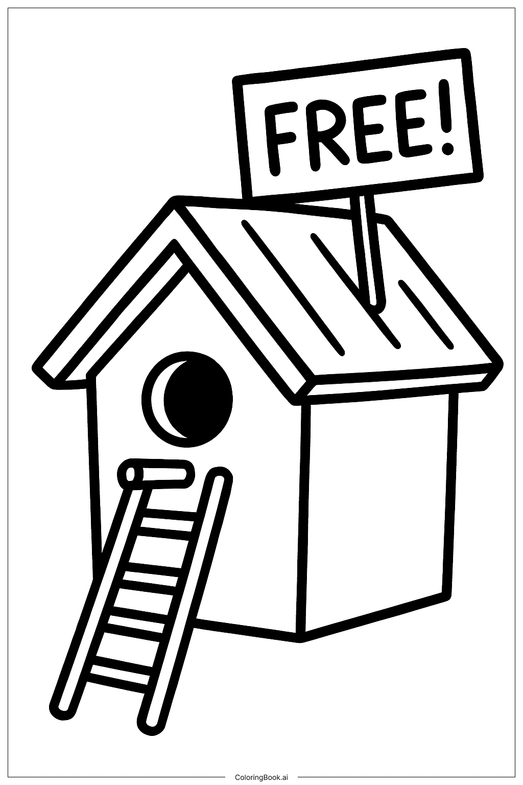  小鳥屋愛爾蘭妖精陷阱著色頁 