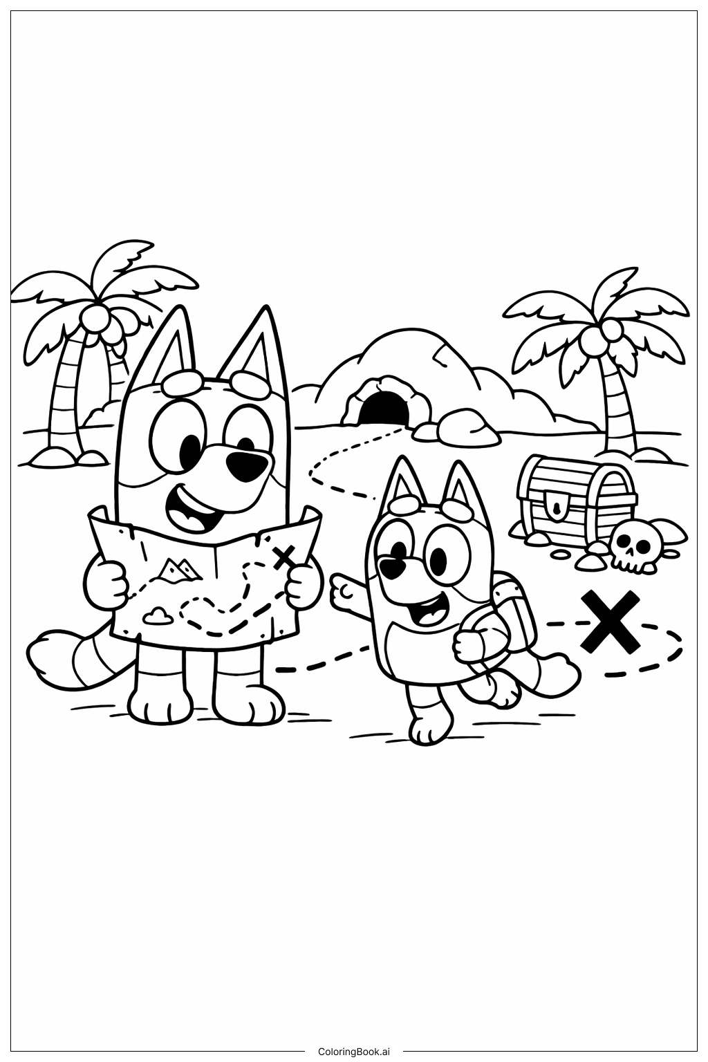 ブルーイとビンゴの宝探し