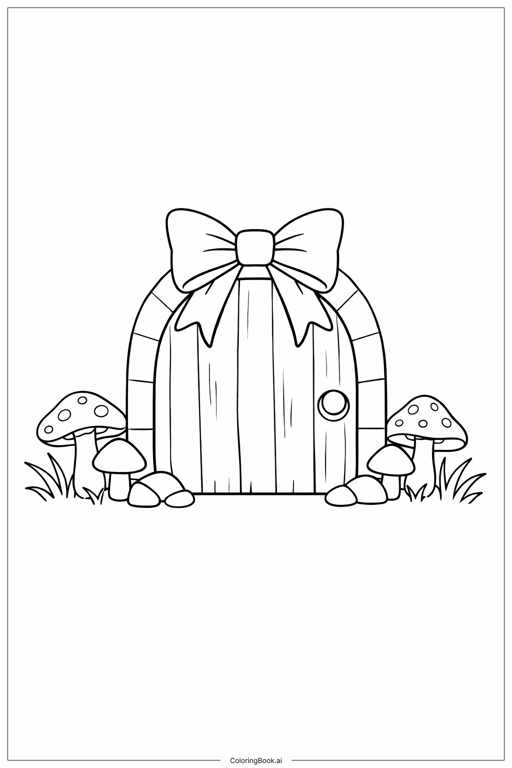  蝴蝶結花園仙子門著色頁 