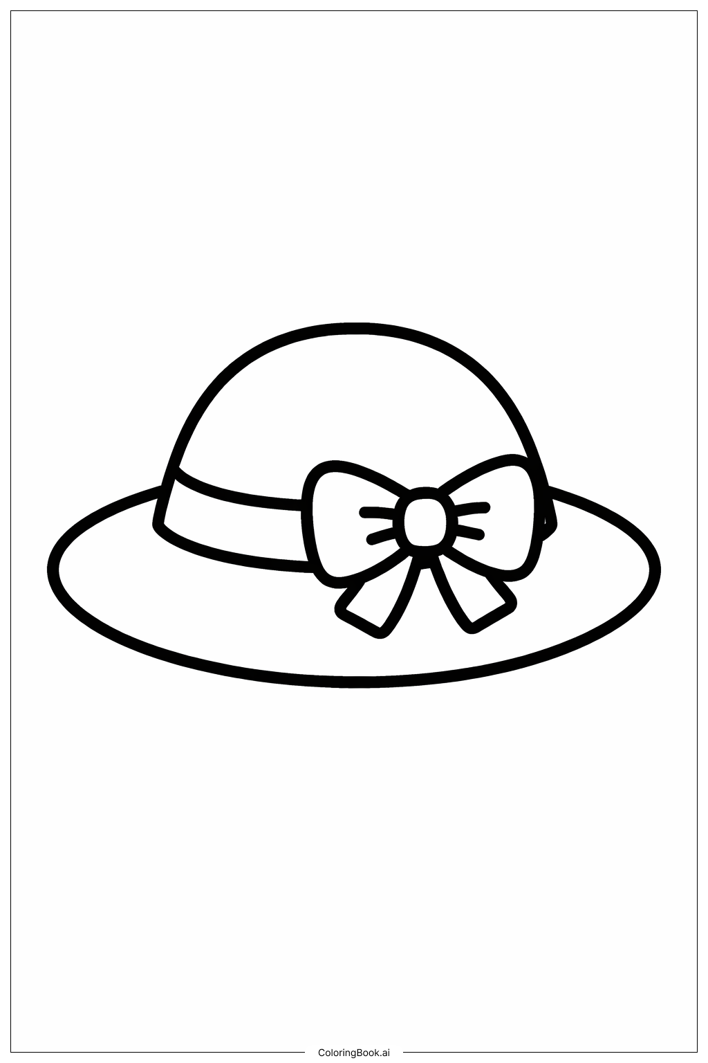  Page de coloriage Nœud sur chapeau 