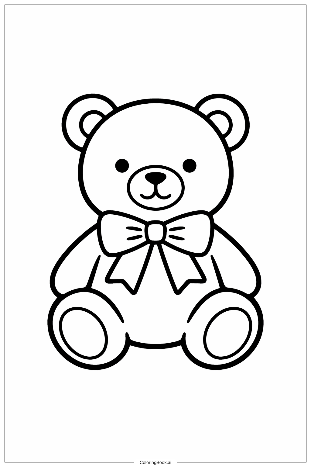 リボンをつけたテディ