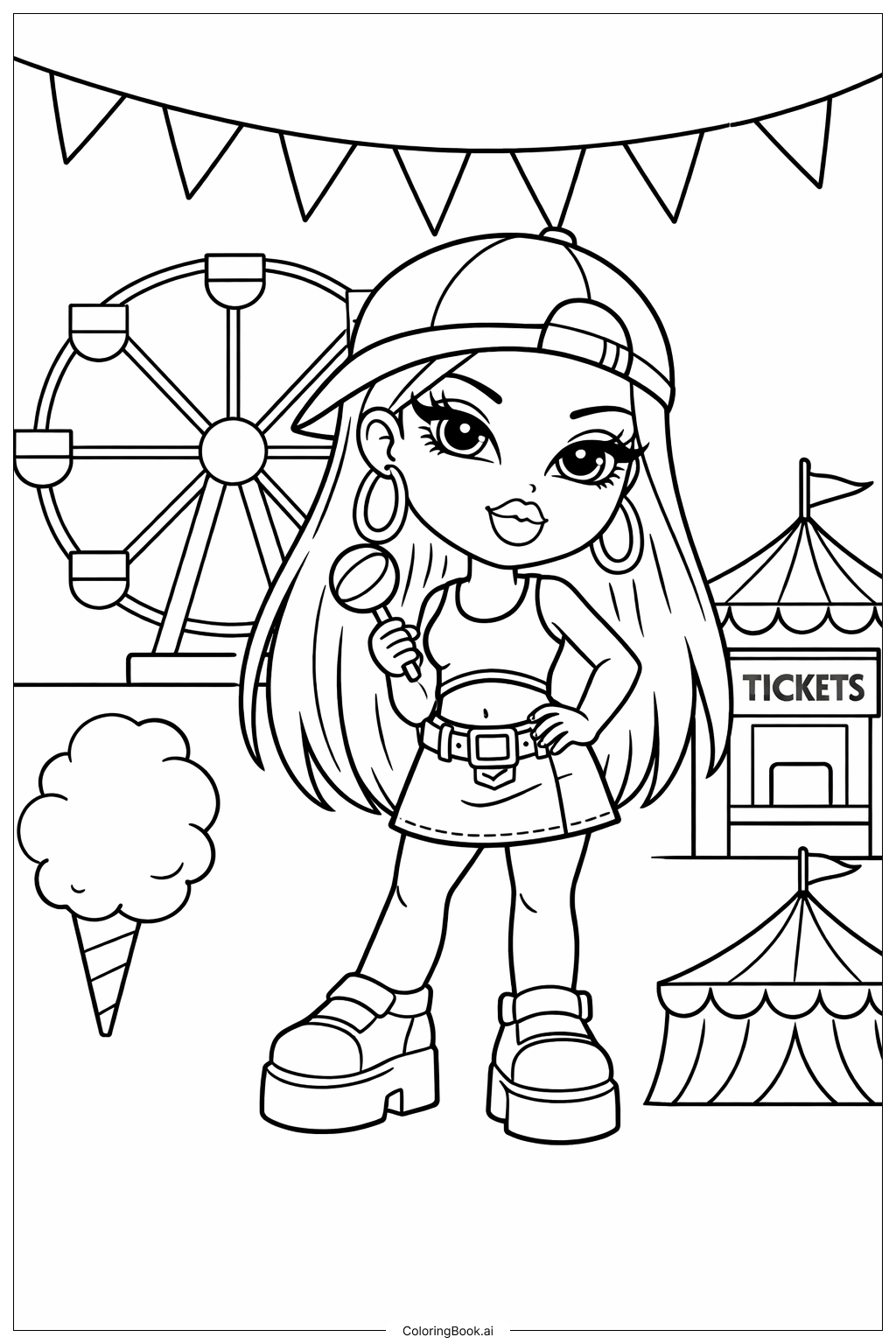 狂欢节的Bratz娃娃