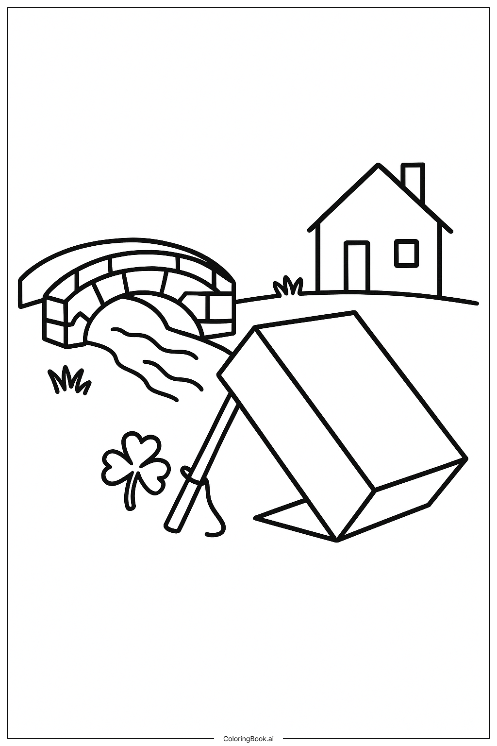  Brückenhaus Leprechaun Falle Ausmalseite 