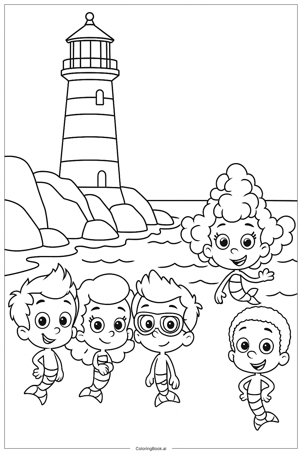 Bubble Guppies填色页