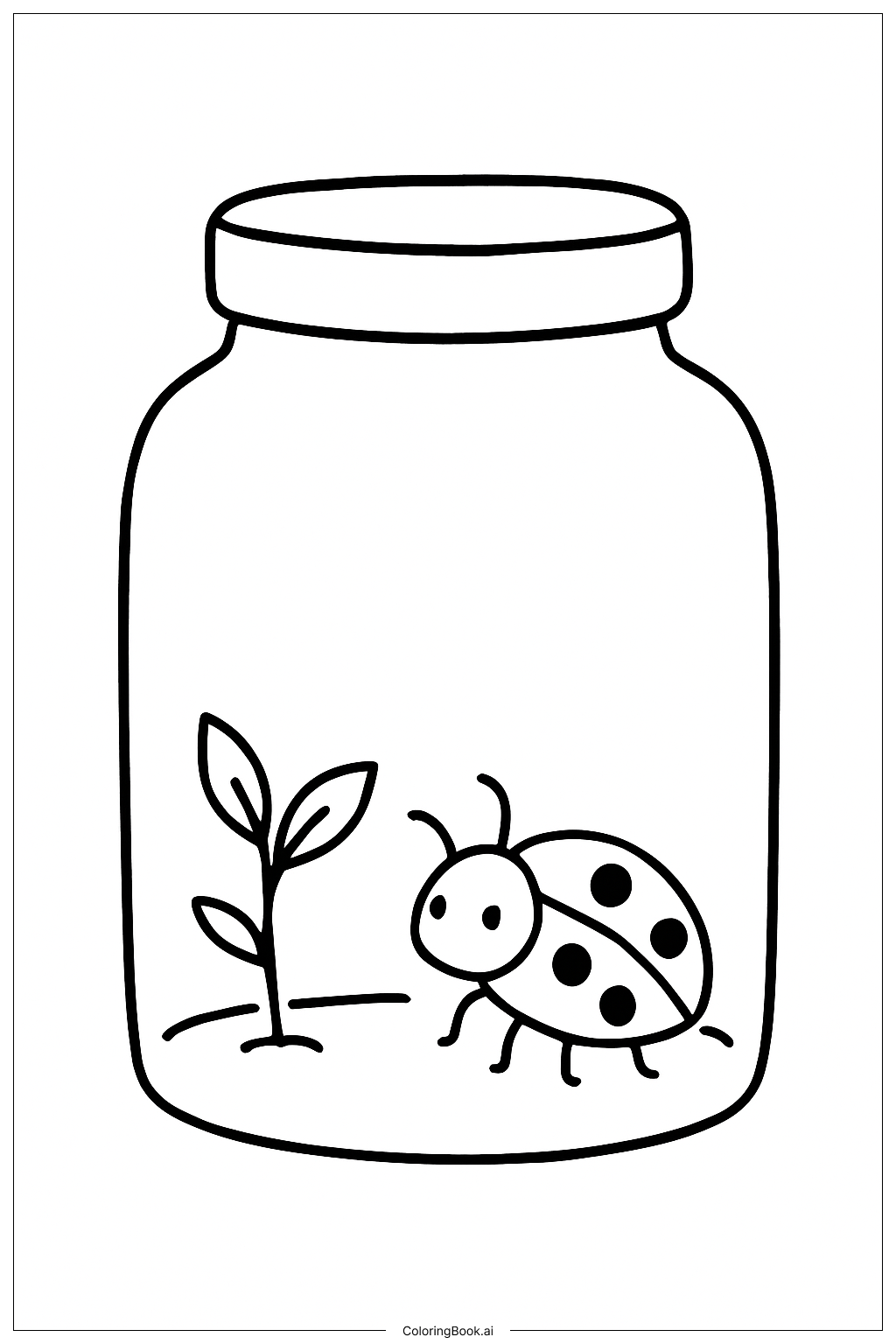  Bug In A Jar Coloring Page 