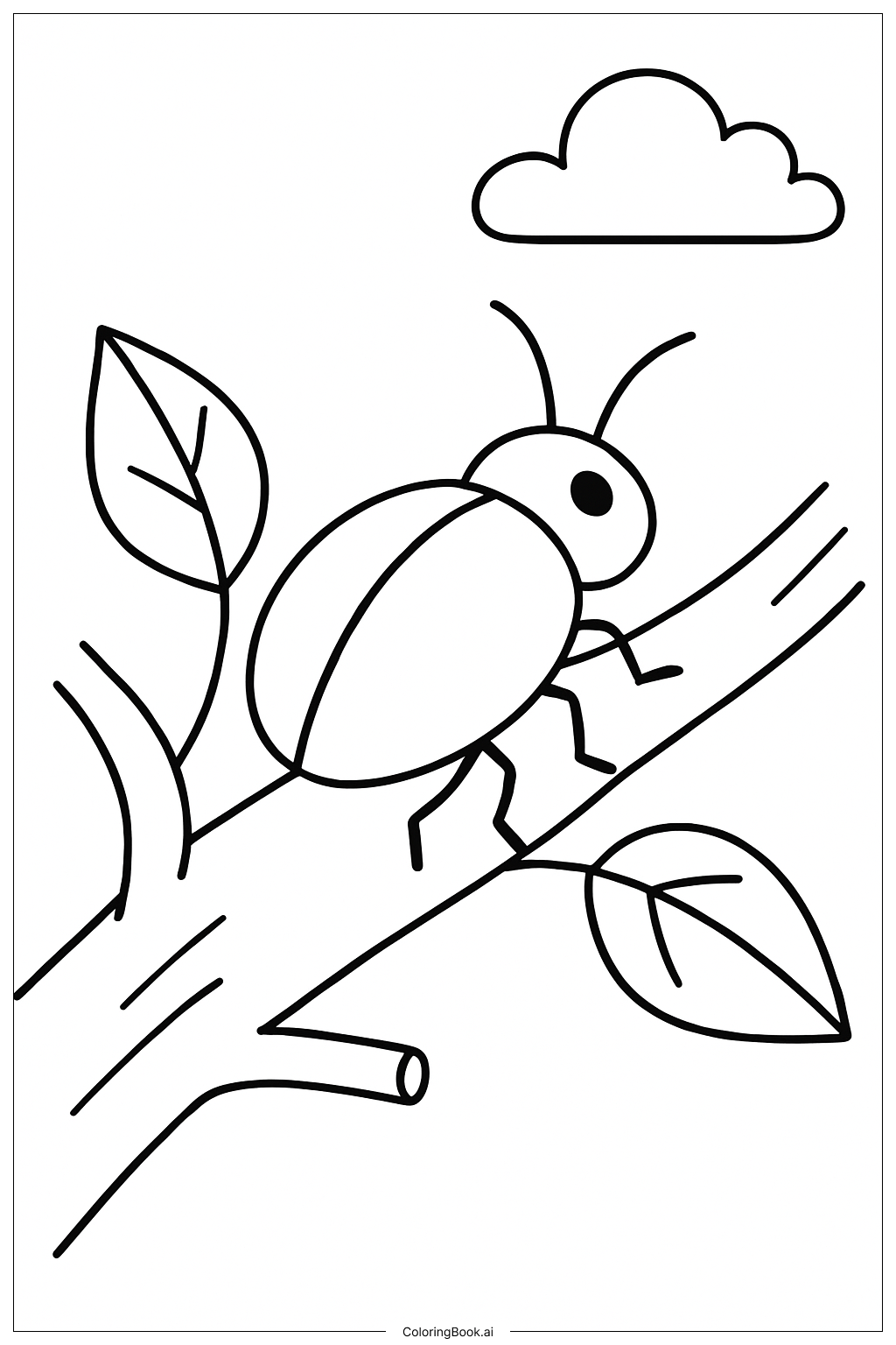 Bug On A Tree Branch