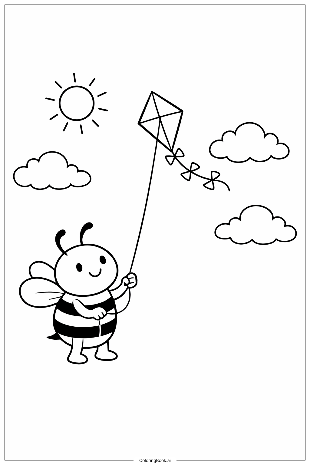  バンブルビーの塗り絵ページ 