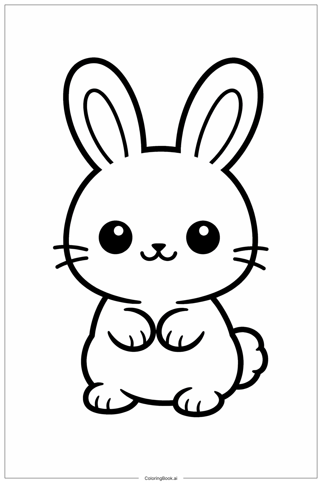  Bunny Doodle Coloring Page 