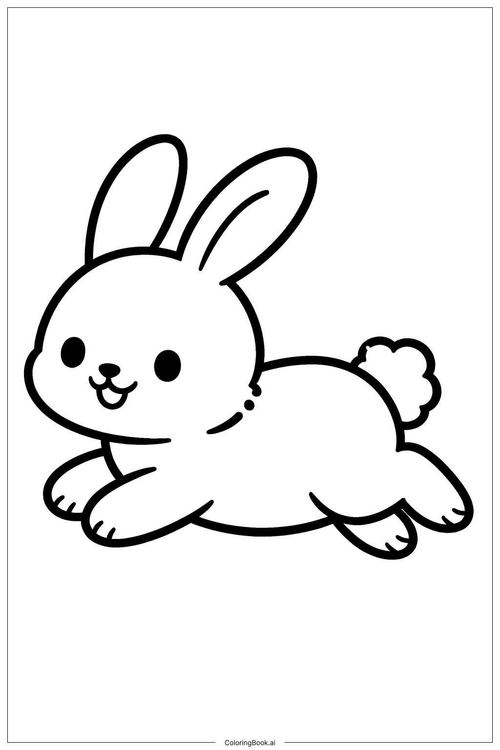  Page de coloriage Queue de Lapin Sautillant 