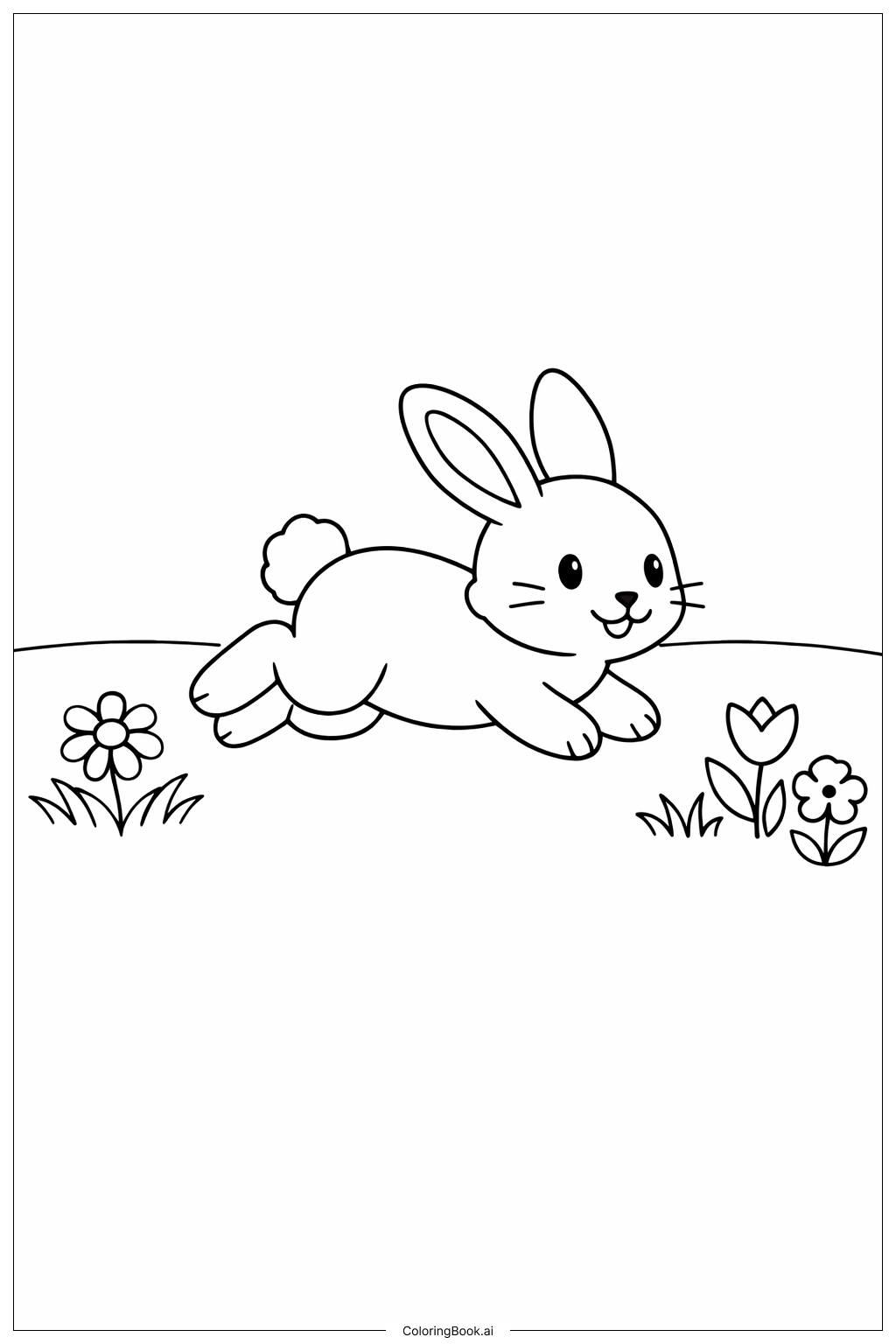  Bunny In Meadow Put Me In The Zoo Coloring Page 