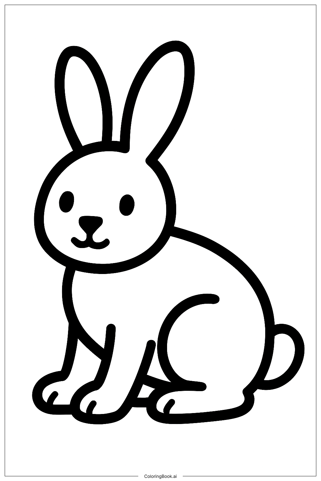  Sitzendes Kaninchen Ausmalseite 