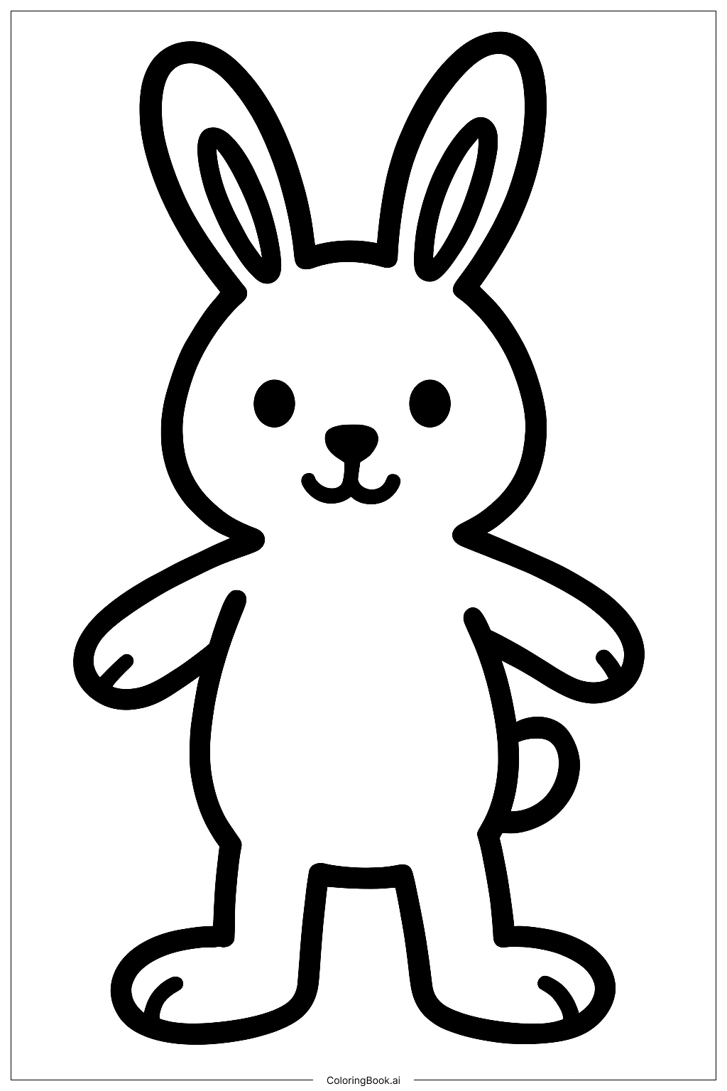  Stehender Hase Ausmalseite 